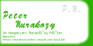 peter murakozy business card