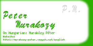 peter murakozy business card